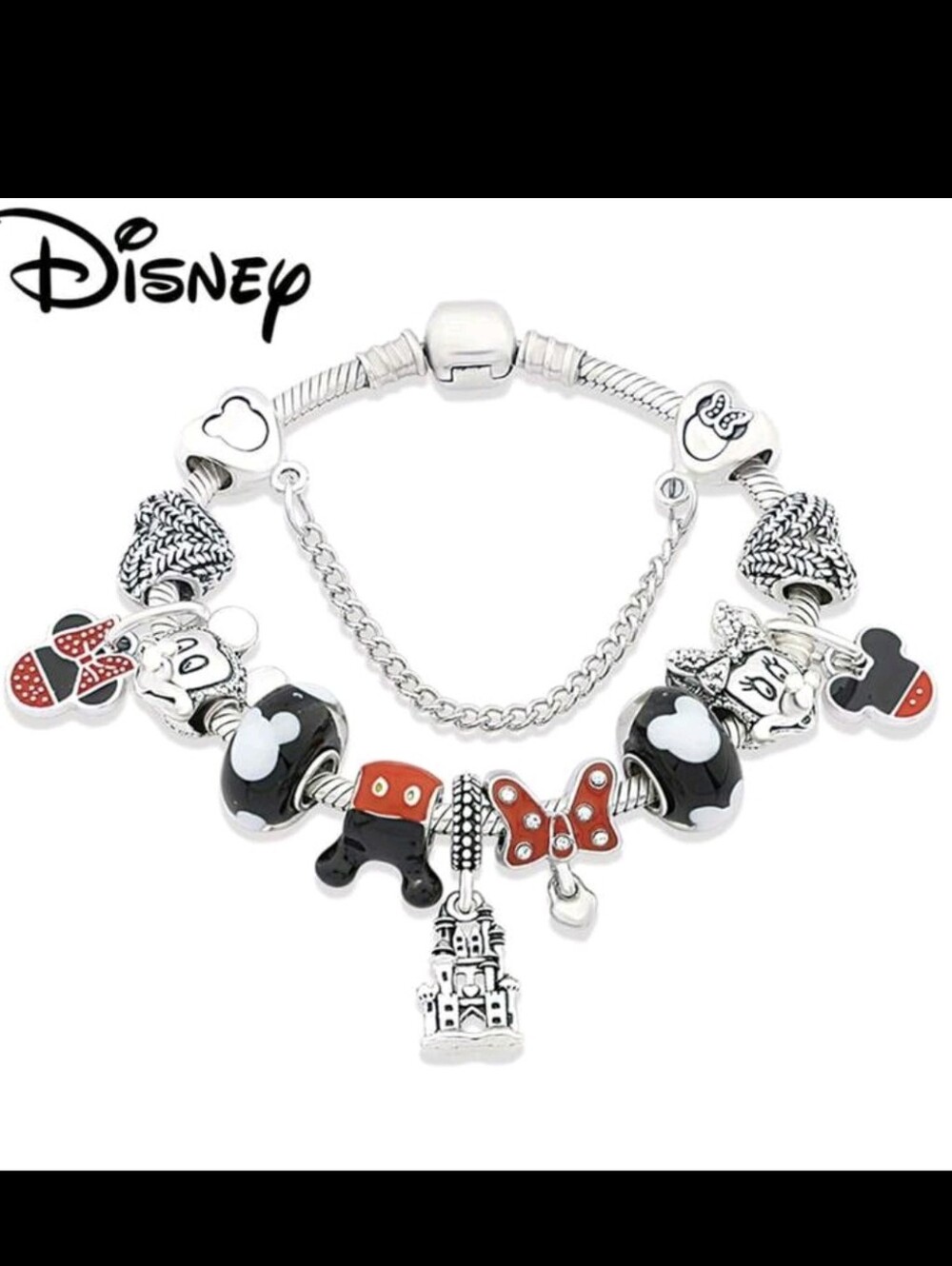 Disney Mickey Mouse Castle Charm Bracelet